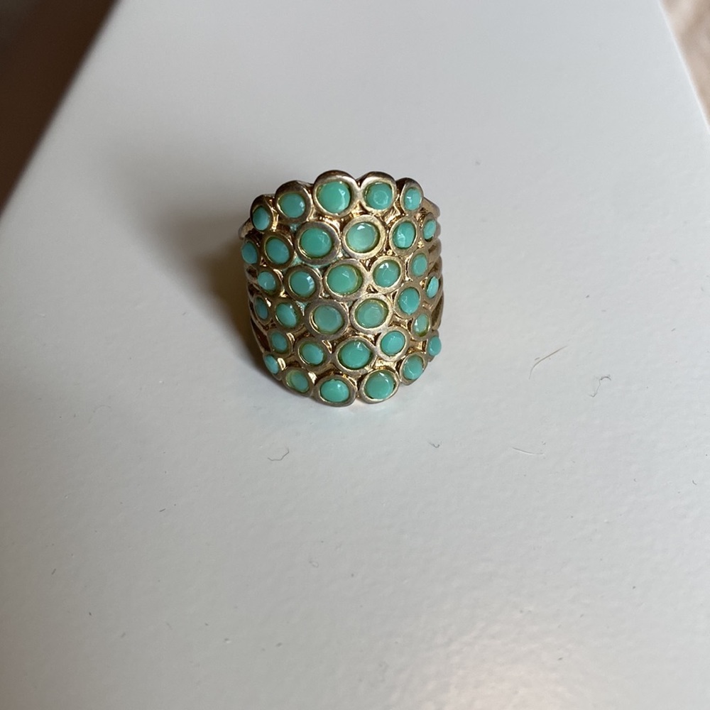Turquoise stretchy ring - Picture 3 of 3